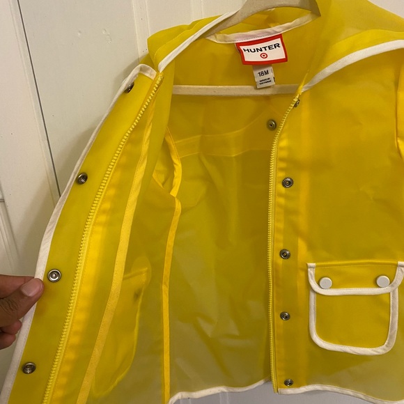 HUNTER Baby Yellow Rain Jacket 18 Months - Picture 4 of 5